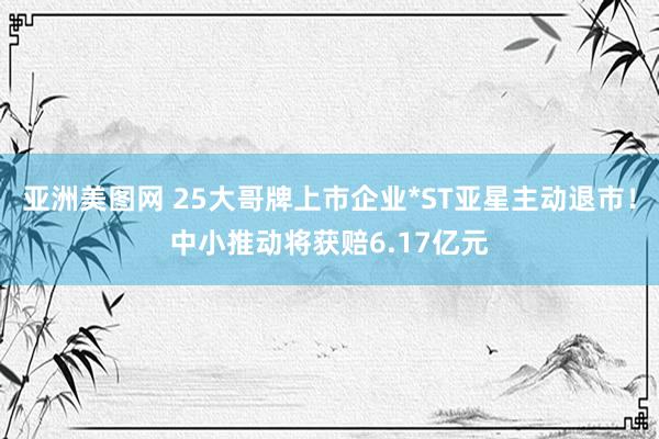 亚洲美图网 25大哥牌上市企业*ST亚星主动退市！中小推动将获赔6.17亿元