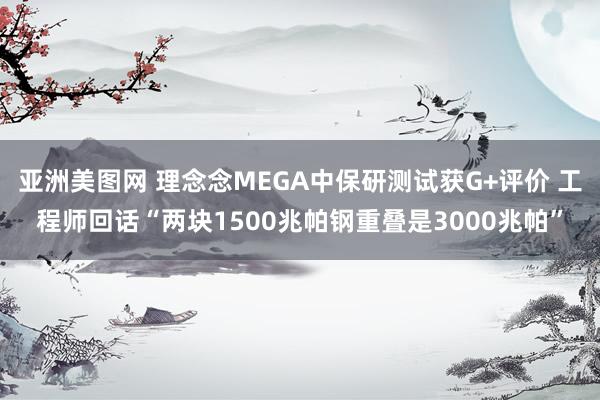 亚洲美图网 理念念MEGA中保研测试获G+评价 工程师回话“两块1500兆帕钢重叠是3000兆帕”