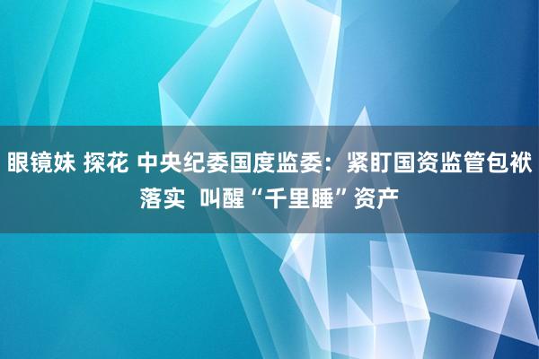 眼镜妹 探花 中央纪委国度监委：紧盯国资监管包袱落实  叫醒“千里睡”资产