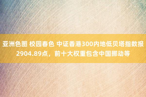 亚洲色图 校园春色 中证香港300内地低贝塔指数报2904.89点，前十大权重包含中国挪动等