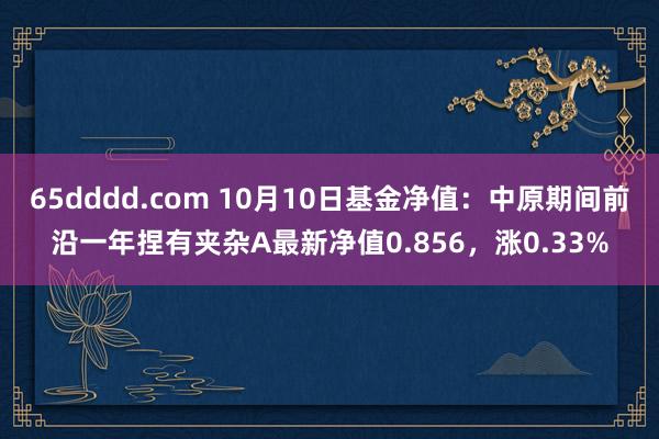 65dddd.com 10月10日基金净值：中原期间前沿一年捏有夹杂A最新净值0.856，涨0.33%