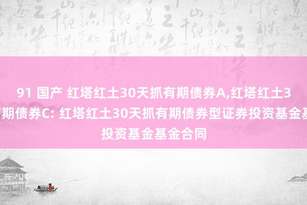 91 国产 红塔红土30天抓有期债券A，红塔红土30天抓有期债券C: 红塔红土30天抓有期债券型证券投资基金基金合同