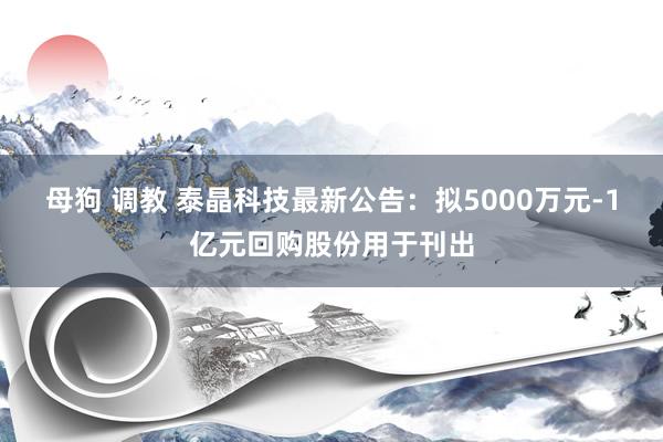 母狗 调教 泰晶科技最新公告：拟5000万元-1亿元回购股份用于刊出