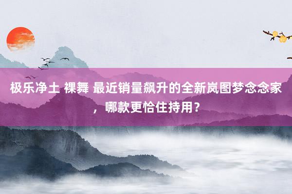 极乐净土 裸舞 最近销量飙升的全新岚图梦念念家，哪款更恰住持用？