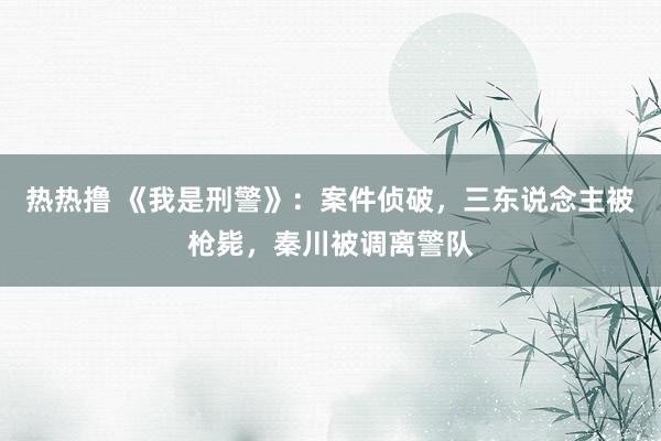 热热撸 《我是刑警》：案件侦破，三东说念主被枪毙，秦川被调离警队