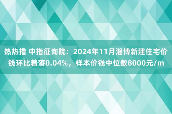 热热撸 中指征询院：2024年11月淄博新建住宅价钱环比着落0.04%，样本价钱中位数8000元/m