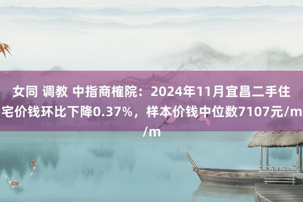 女同 调教 中指商榷院：2024年11月宜昌二手住宅价钱环比下降0.37%，样本价钱中位数7107元/m