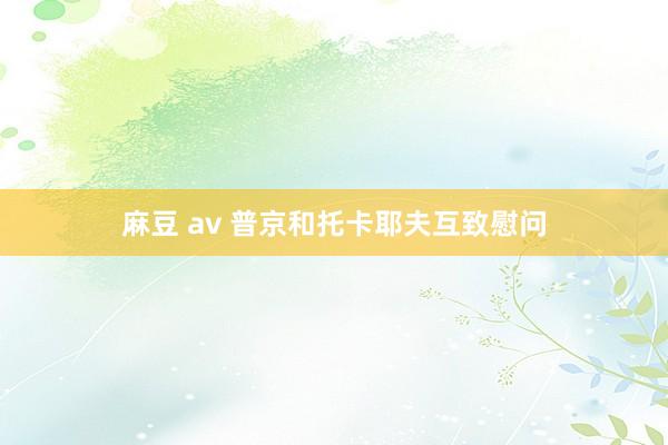 麻豆 av 普京和托卡耶夫互致慰问