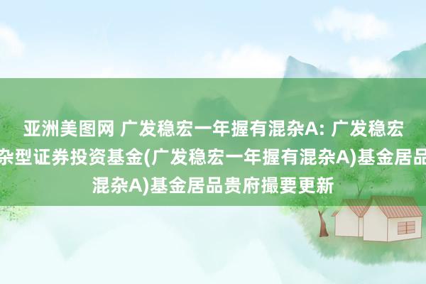 亚洲美图网 广发稳宏一年握有混杂A: 广发稳宏一年握有期混杂型证券投资基金(广发稳宏一年握有混杂A)基金居品贵府撮要更新