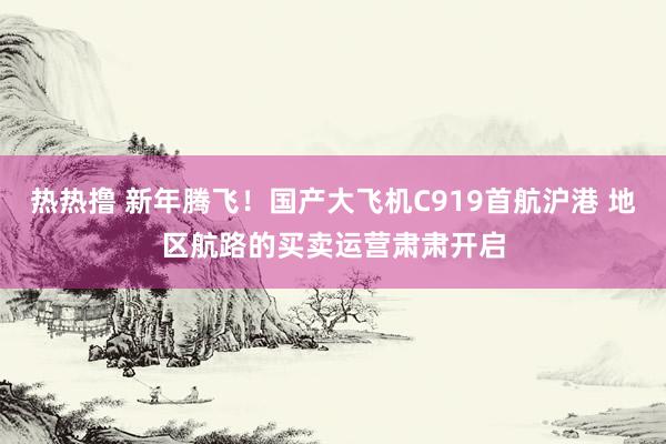 热热撸 新年腾飞！国产大飞机C919首航沪港 地区航路的买卖运营肃肃开启