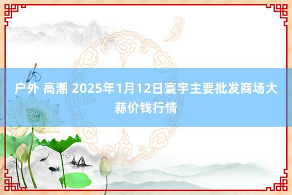 户外 高潮 2025年1月12日寰宇主要批发商场大蒜价钱行情